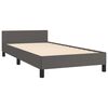 vidaXL Estrutura cama c/ cabeceira couro artificial 80x200 cm cinzento