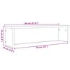 vidaXL Racks de cozinha empilh&aacute;vel 2 pcs 60x15x16 cm cinzento sonoma