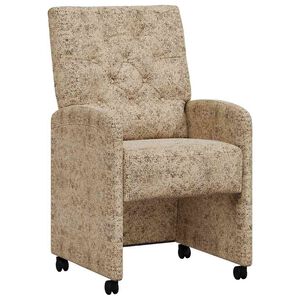 vidaXL Cadeiras de Jantar com Rodas com rodas 2 pcs Cinzento-claro