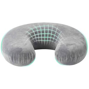 vidaXL Almofada de viagem para o pesco&ccedil;o Cinzento Espuma de Mem&oacute;ria