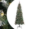 vidaXL &Aacute;rvore de Natal Artificial Verde 240 cm PVC, Pl&aacute;stico e A&ccedil;o