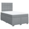 vidaXL Cama boxspring com colch&atilde;o 120x190 cm tecido cinzento-claro