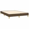 vidaXL Cama box spring c/ colch&atilde;o/LED 140x200cm tecido castanho-escuro