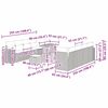 vidaXL Conjunto de Sofá de Jardim com almofada 11 pcs Preto vime PE