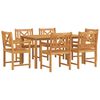 vidaXL Conjunto de Jantar para Jardim 7 pcs Castanho
