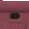 vidaXL Poltrona reclin&aacute;vel tecido vermelho tinto