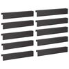 vidaXL Perfil de cobertura para jardim 10 unid. 100 x 10 x 15 cm A&ccedil;o