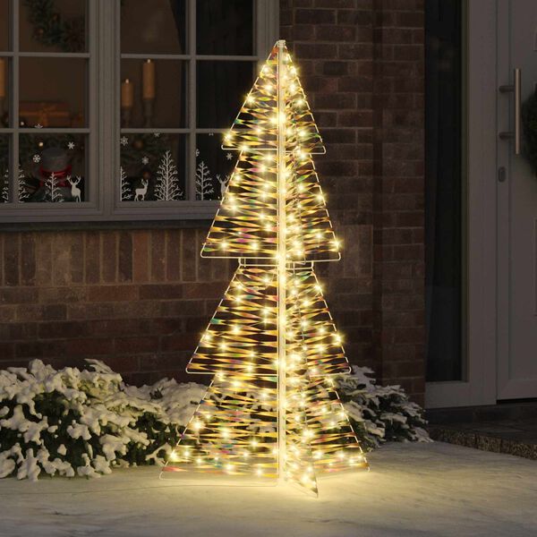 vidaXL &Aacute;rvore de Natal com 160 LEDs Branco quente 150 cm PET