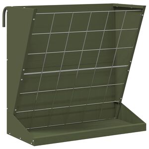 vidaXL Comedouro de Feno Verde-Azeitona 71 x 33 x 70 cm 5 kg