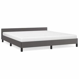vidaXL Estrutura cama c/ cabeceira sem colch&atilde;o 180x200 cm cinzento