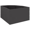 vidaXL Vaso de Canto Preto 60 x 60 x 35 cm A&ccedil;o