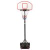 vidaXL Tabela de basquetebol 216-250 cm polietileno branco