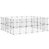 vidaXL Gaiola p/ animais de 44 pain&eacute;is c/ porta 210x175x70 cm a&ccedil;o preto