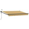vidaXL Toldo Retr&aacute;til El&eacute;trico Amarelo e Cinza 3,5 x 2 m