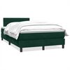 vidaXL Cama boxspring com colch&atilde;o 120x210 cm veludo verde-escuro