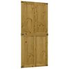 vidaXL Porta de celeiro Corona Castanho Mel 90 x 210 cm
