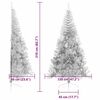 vidaXL &Aacute;rvore de Natal Artificial Pr&eacute;-iluminada Prateado 210 cm PET