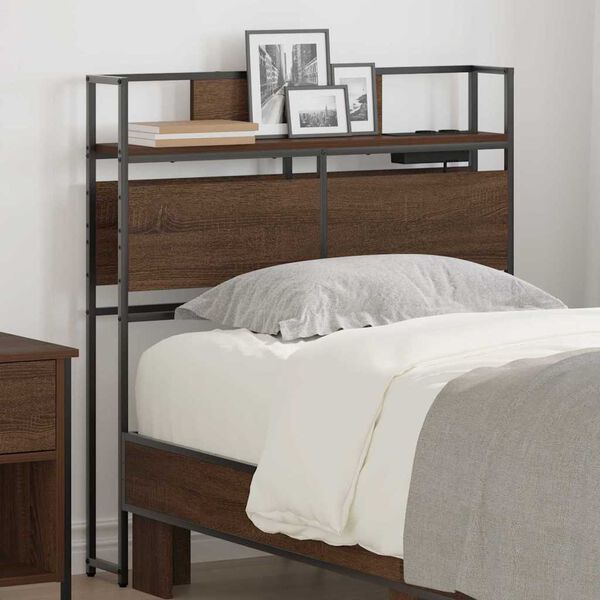 vidaXL Cabeceira de armazenamento Carvalho castanho 75 cm