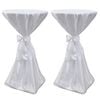 vidaXL Toalha de mesa com fita, 70 cm / 2 pe&ccedil;as, Branca