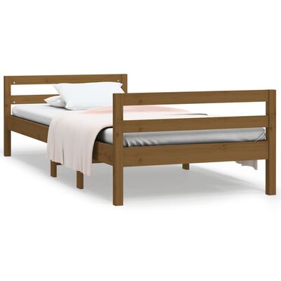 vidaXL Estrutura de cama 80x200cm madeira de pinho maciça castanho mel