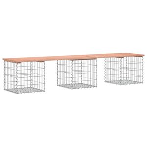 vidaXL Banco jardim design gabi&atilde;o 203x44x42 cm madeira douglas maci&ccedil;a