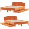 VidaXL Cama sem colchão 140x190 cm pinho maciço castanho-mel