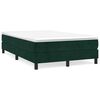 vidaXL Cama boxspring com colch&atilde;o 120x190 cm veludo verde-escuro