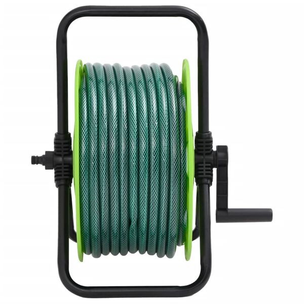 vidaXL Enrolador independente com mangueira de 30 m PVC verde