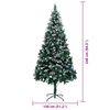 vidaXL &Aacute;rvore de Natal Artificial Verde 240 cm PVC, A&ccedil;o e Pl&aacute;stico