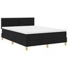 vidaXL Cama Box Spring LED com colch&atilde;o Preto 140 x 200 cm tecido
