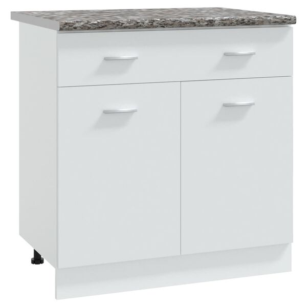 vidaXL Bancada cozinha aglomerado 80x60x2,8cm cinza textura de granito