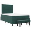 vidaXL Cama Box com colch&atilde;o Verde Escuro 120 x 190 cm Veludo