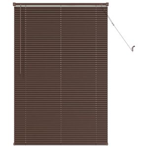 vidaXL Cortina Veneziana Marrom Escuro com Padr&atilde;o 150 x 100 cm PVC
