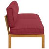 vidaXL Conjunto de Sof&aacute;s com almofada Vinho Vermelho 240 x 80 x 69 cm