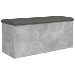 vidaXL Banco de arruma&ccedil;&atilde;o 102x42x45 cm derivados madeira cinza cimento