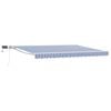 vidaXL Estrutura de Toldo Manual com LEDs Azul e Branco 4 &times; 3,5 m