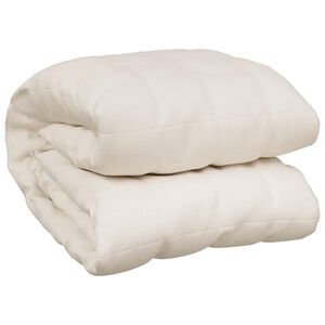 vidaXL Manta pesada 6 kg 138x200 cm tecido creme-claro