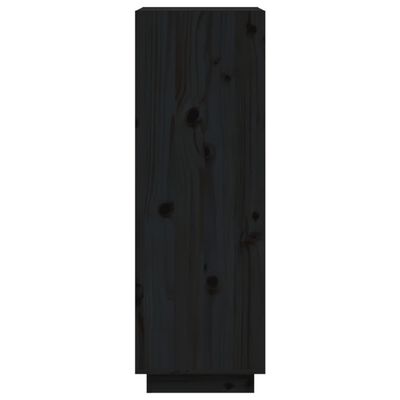 vidaXL Estante/divisória 60x35x103 cm pinho maciço preto