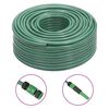 VidaXL Mangueira de jardim com conjunto de encaixe 0,5" 100m PVC verde