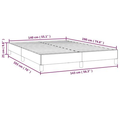 vidaXL Estrutura de cama 140x190 cm veludo cinzento-claro