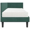 vidaXL Estrutura de Cama de Canto com Colch&atilde;o 2 pcs Verde Veludo