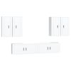 vidaXL Conjunto m&oacute;veis de TV 6 pcs madeira processada branco