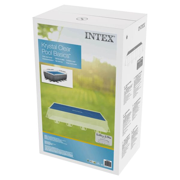 Intex Cobertura para piscina solar 538x253 cm polietileno azul