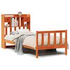vidaXL Cama c/ estante sem colch&atilde;o 100x200cm pinho maci&ccedil;o castanho-mel