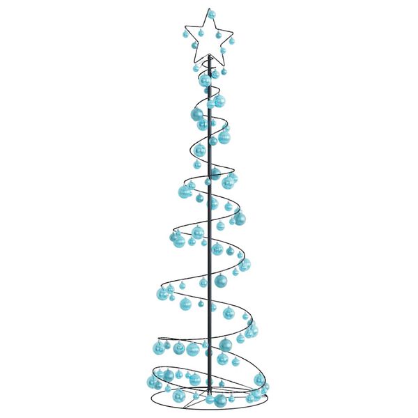 vidaXL &Aacute;rvore de Natal LED com Baubles 120 LEDs Branco Quente 180 cm