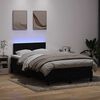 vidaXL Cama box spring c/ colch&atilde;o e LED 120x220 cm veludo preto