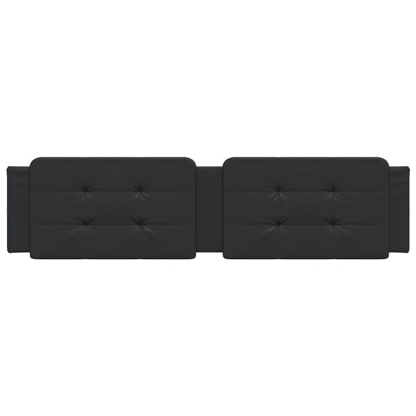 vidaXL Almofad&atilde;o de cabeceira Zadar 200 cm couro artificial preto