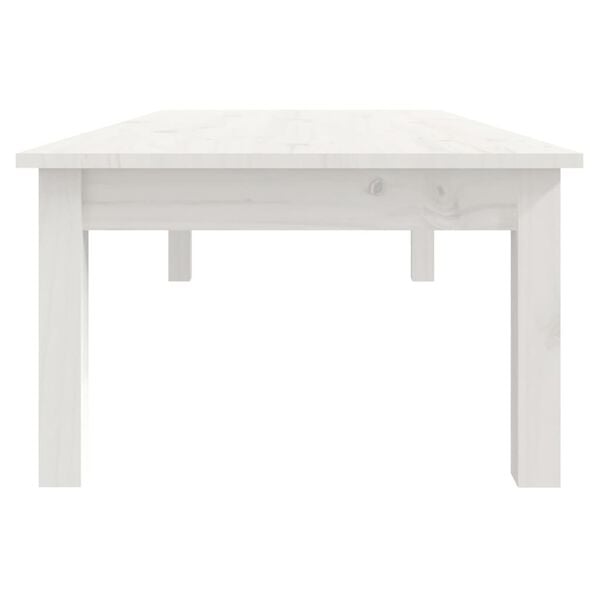 vidaXL Mesa de centro 110x50x30 cm pinho maci&ccedil;o branco