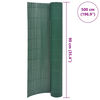 vidaXL Cerca de jardim dupla face PVC 90x500 cm verde
