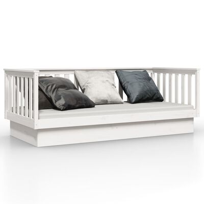 vidaXL Sofá-cama 80x200 cm madeira de pinho maciça branco